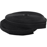 InLine® Kabelbinder, Klettverschluß Band, 25 Meter, 25mm, schwarz (59933S)