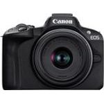 Canon Eos R50, Black + Rf-S 18-45 Is Stm Kit Milc 24.2 Mp Cmos 6000 X 4000 Pixels (5811C023)