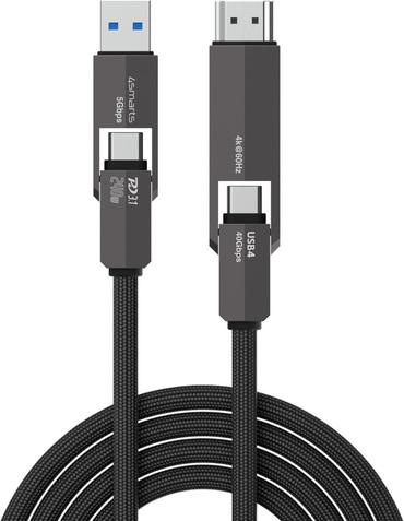 4smarts ComboCord 549240 USB4 Kabel 1.5 m Schwarz