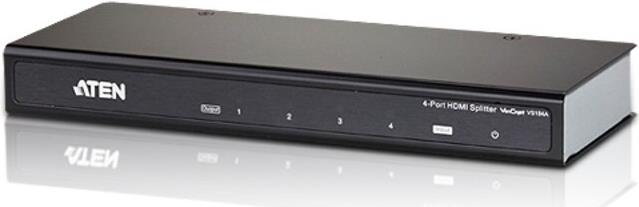 EFB-Elektronik GmbH HDMI™-Splitter 4-Port, 4k, Erlaubt den Anschluss von einer HDMI-Signalquelle an bis zu vier HDMI-Bildschirme gleichzeitigHDMI- (3D, Deep-Color, 4kx2k) und HDCP-kompatibelUnterstützt Auflösungen bis Ultra HD 4kx2k und 1080p (VS-184A)