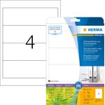 HERMA Ordnerrücken-Etiketten Recycling, 192 x 61 mm, 20 Bl. naturweiß, kurz/breit, Recycling-Papier, selbstklebend - 1 Stück (10746)