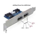 DeLOCK Slot bracket 2x eSATAp 5V/12V with Low Profile Bracket (61725)