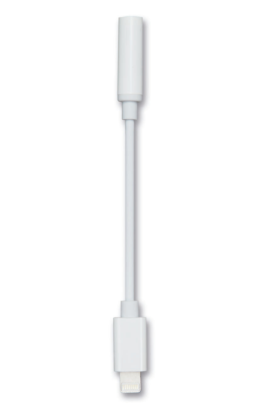 2GO Luxury Audio-Adapter Lightning auf 3,5 mm 0,1 m Weiß