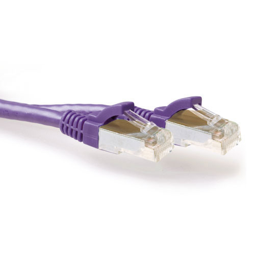 ACT Patch-Kabel CAT 6a S/FTP (PiMF) LSZH 3 m RJ-45 Lila