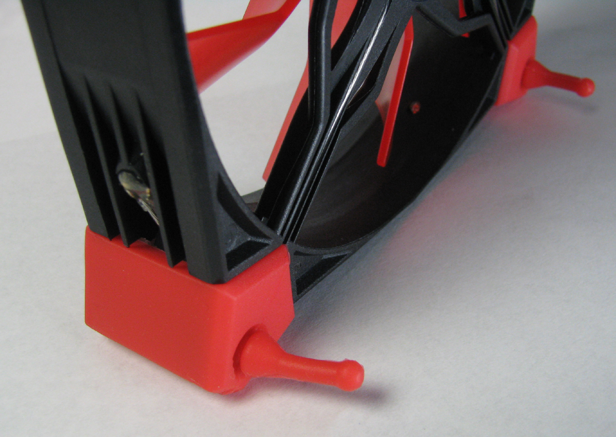 Inter-Tech Nitrox N-120-R Gehäuselüfter 120 mm Schwarz, Rot