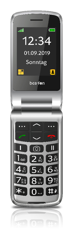 Bea-Fon SL495 2,4" Klapphandy Schwarz, Silber