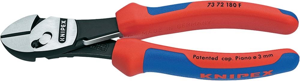 Knipex TwinForce 73 72 180 F Werkstatt Kraft-Seitenschneider mit Facette 180 mm