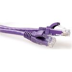 ACT Purple 2 meter U/UTP CAT6A patch cable snagless with RJ45 connectors. Cat6a u/utp snagless pl 2.00m (IB2302)