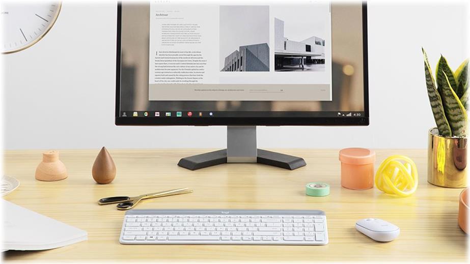 Logitech Slim Wireless Combo MK470 AZERTY Off-White
