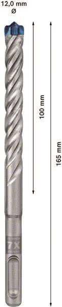 Bosch Accessories EXPERT SDS plus-7X 2608900173 Hammerbohrer 10teilig 12.00 mm Gesamtlänge 165 mm SDS-Plus 10 St.