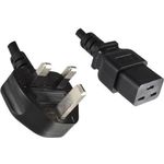 Microconnect PE090618 Stromkabel Schwarz 1,8 m Netzstecker Typ G C19-Koppler (PE090618)