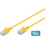 DIGITUS CAT6 U/UTP SLIM PA 10X3M YELL 10X 3M LSZH AWG 32/7 YELLOW (DK-1618-030S-Y-10)