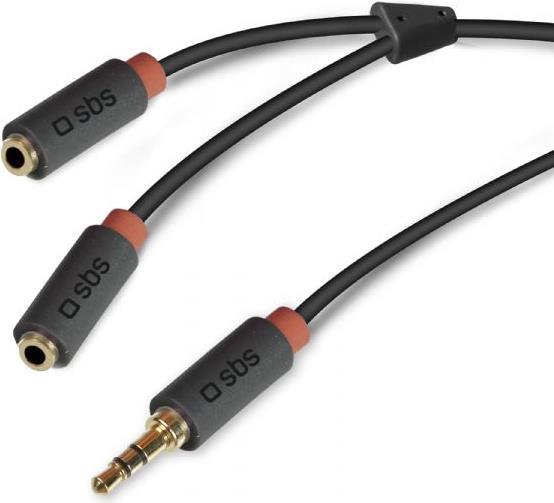 SBS TECABLESPLITTER Audio-Kabel 0,2 m 3.5mm 2 x 3.5mm Schwarz (TEKabelSPLITTER)