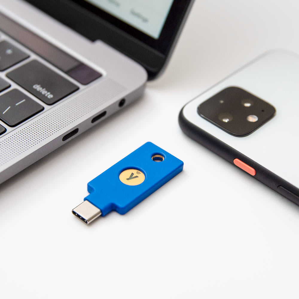 Yubico Security Key C NFC – USB-C, FIDO2/U2F, Blau