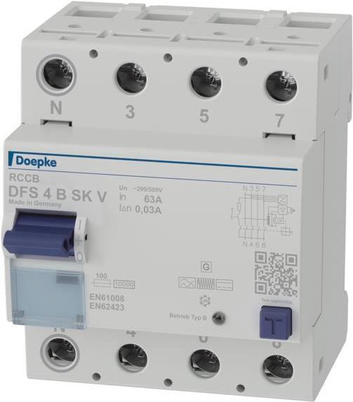 Doepke Fi-Schutzschalter DFS4 063-4/0.03-B SK V500 (09144984)