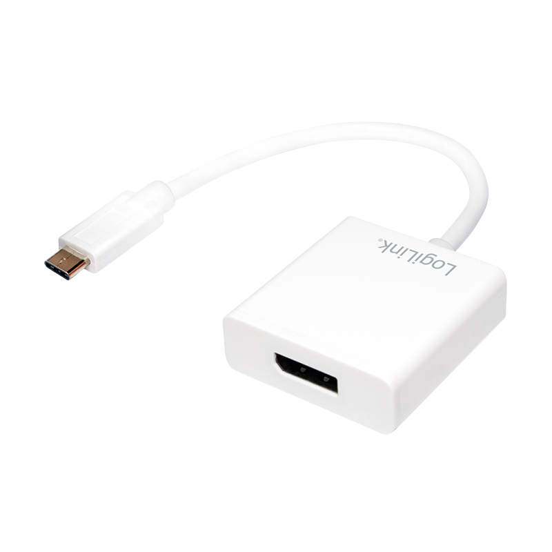 LogiLink USB-C auf DisplayPort Adapter Unterstützt Mac OS X und Chrome OS Unterstützt HDCP 1.3, Videoauflösung bis zuzu 4K x 2K (60 Hz). passend zum neuen MacBook Pro und zum MacBook 30,50cm (12") (UA0246A)