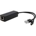 Ethernt PoE+ Splitter 10/100Mbps 802.3at,12VDC/2A/24W (EX-60320)