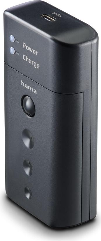Hama Universal-Ladegerät Delta Travel für Li-Ionen-Akkus, AA/AAA-Zellen, USB-C (00081390)