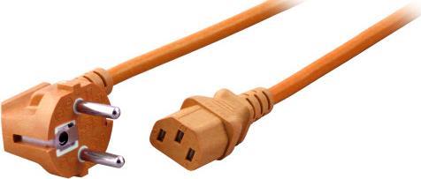 EFB-Elektronik Netzleitung Schutzkontakt 90° - C13 180°, orange, 3.0 m, 3 x 1,00 mm² Hersteller: EFB Elektronik (EK588OR.3V2)