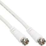InLine® SAT-Anschlusskabel, 2x geschirmt, 2x F-Stecker, >75dB, weiß, 10m (69310)