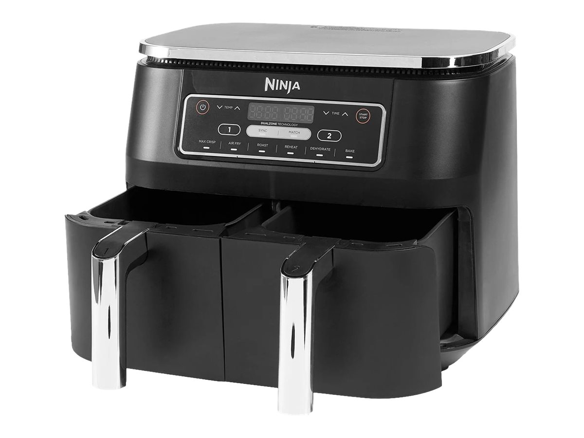 Ninja Foodi Dual Zone AF300EU Heißluft-Fritteuse 7,6 l 2470 W Grau