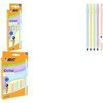 BIC Kugelschreiber Cristal Pastel, sortiert, 5er Blister Strichstärke: 0,32 mm, sechseckig, Schaft und Kappen in - 1 Stück (302561)