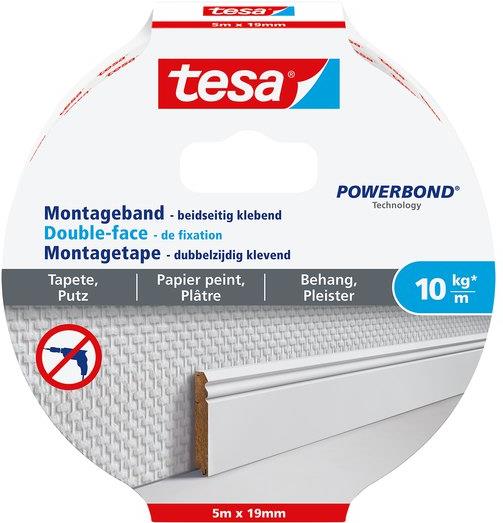TESA Montageband tesa tesa® POWERBOND Weiß (L x B) 5000 mm x 19 mm Inhalt: 1 Rolle(n)
