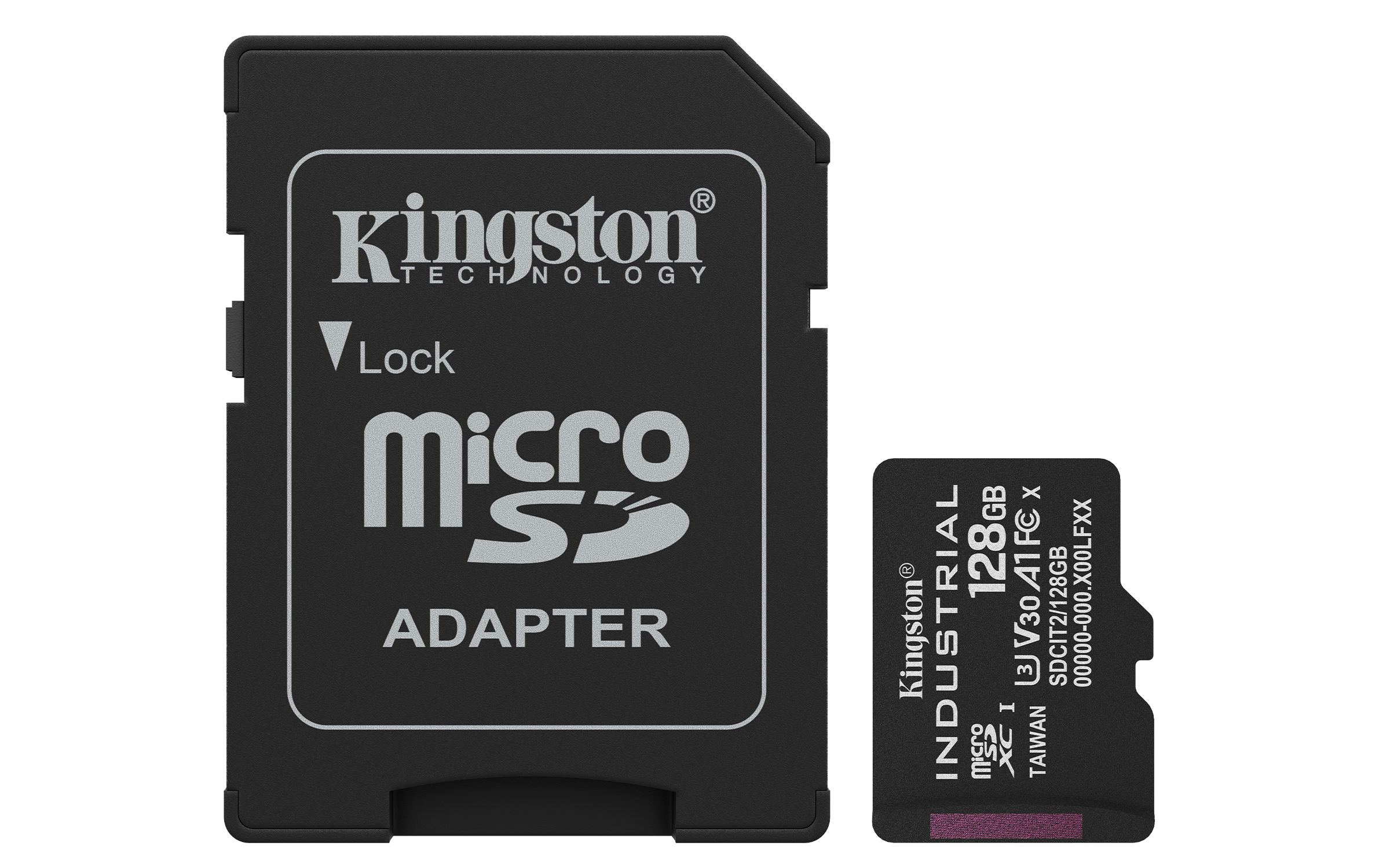 Kingston Industrial SDCIT2/128GB 128 GB microSDXC 100 MB/s Schwarz