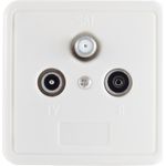 shiverpeaks ®-BASIC-S--Antennensteckdose, BK+SAT, Stich., digi, Sonder., Rück.,DC 1 dB, 3-fach Set weiß (BS83905-1SETW)