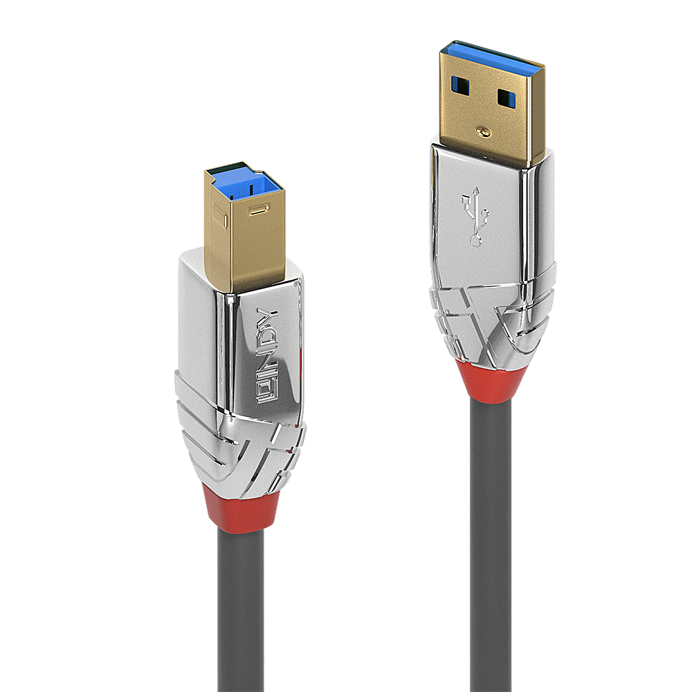 Lindy CROMO 36663 USB-Kabel 3 m USB Typ A auf Typ B 5 Gbit/s Grau