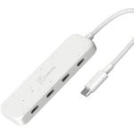 j5create Umweltfreundlicher USB-C-zu-Hub Typ C Gen 2 mit 4 Anschlüssen, USB 3.2 Gen 1 (3.1 Gen 1) Ty (USB-C, 4 Ports) Weiss (JCH345EW-N)
