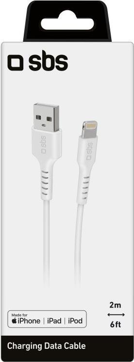SBS USB Data Cable Apple Lightning C-89 2m white - Kabel - Digital/Daten