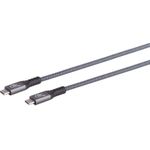 S/CONN maximum connectivity USB-C Verbindungskabel--USB Kabel Typ-C Stecker auf Typ C Stecker, 4.0, 240W, PRO, 0,25m (13-68000)