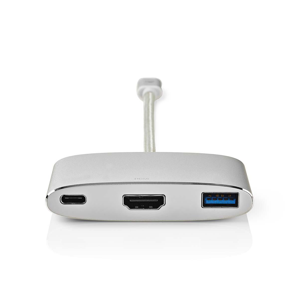 Nedis CCTB64765AL02 USB-C Adapterkabel 0,2 m Aluminium