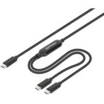 Manhattan Dual USB-C Ladekabel 100 W schwarz (355810)