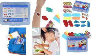 FIRST AID ONLY Kinder-Pflaster-Sortiment, 45er Kunststoffbox hypoallergen Kinderpflaser in 4 unterschiedlichen Designs - 1 Stück (P-10069 00)