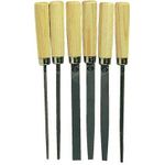 C.K Nadelfeilensatz, 6-teilig, mit gewachsten Holzgriffen Inhalt: Flachspitzfeile, Flachfeile, Rundfeile, Vierkant- (T0120P)