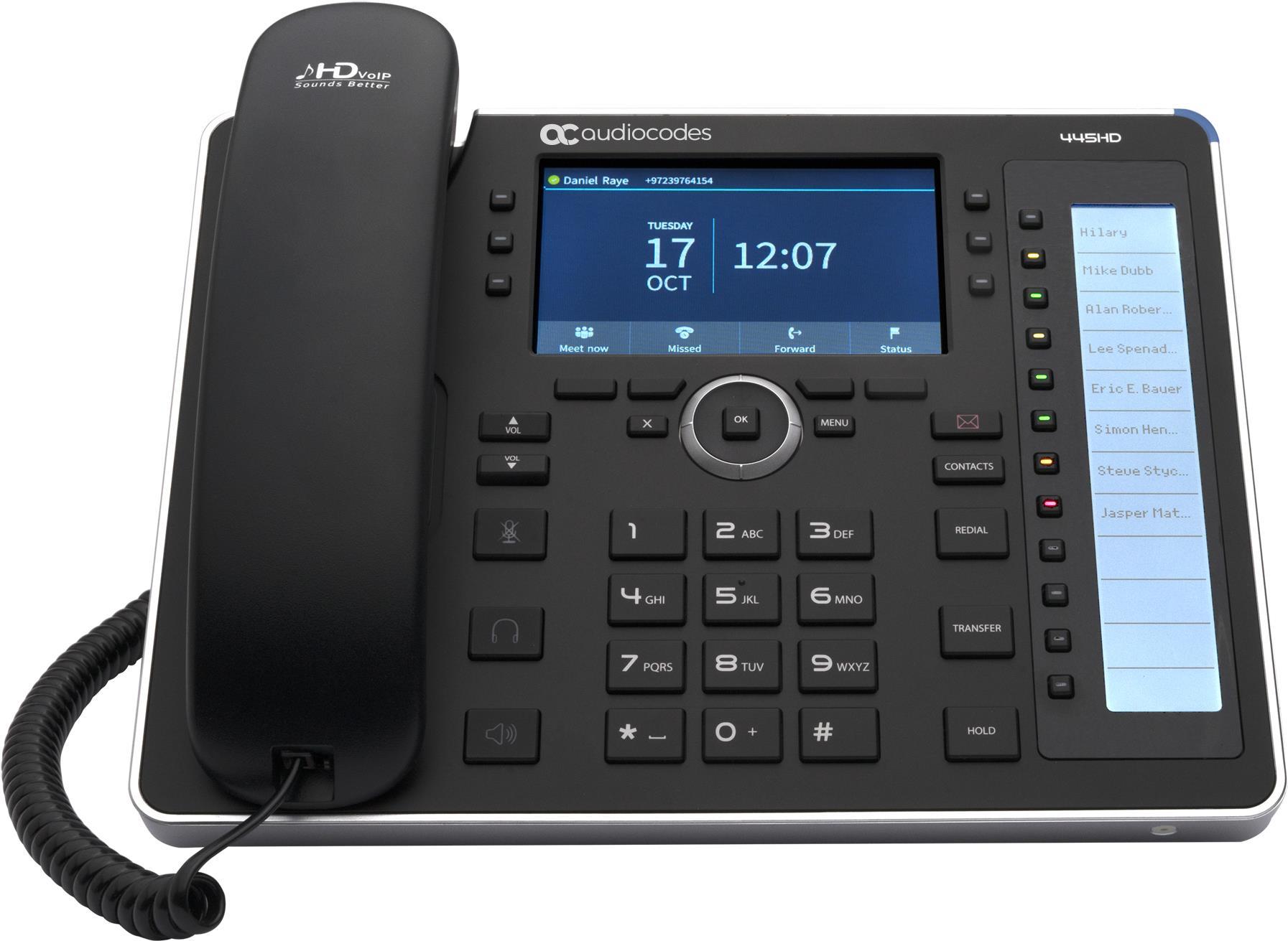 AudioCodes 445HD VoIP-Telefon (IP445HDEG-BW)