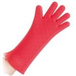 HYGOSTAR Silikon-Handschuh "HEATBLOCKER", rot, Länge: 350 mm 5-Finger Hitzeschutz-Handschuh, 100% temperaturbeständig, - 1 Stück (33216)