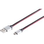S-Conn 14-50105 USB Kabel 2 m USB 2.0 USB A Micro-USB B Schwarz - Rot (14-50105)