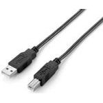 Equip USB Kabel 2.0 A-B St/St 2.00m schwarz Polybeutel (128864)