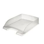Esselte-Leitz LEITZ Briefablage Plus Standard, A4, Polystyrol, frost senkrecht oder versetzt stapelbar, großer Greifausschnitt, - 5 Stück (5227-00-03)