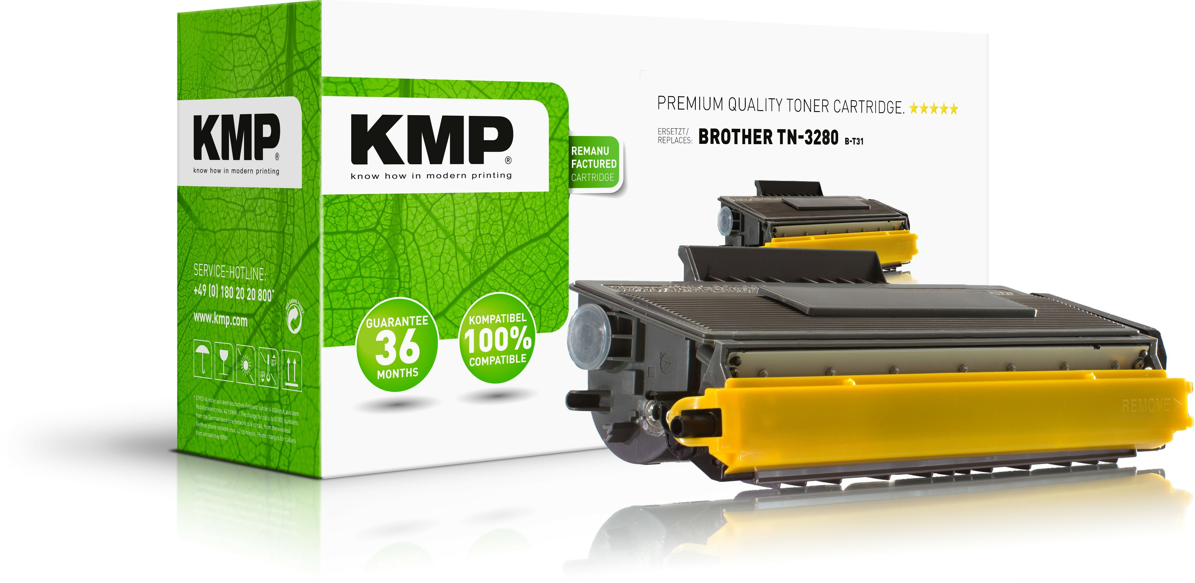 KMP B-T31 XXL-Cartridge Tonerpatrone Schwarz Kompatibel mit Brother TN-3280