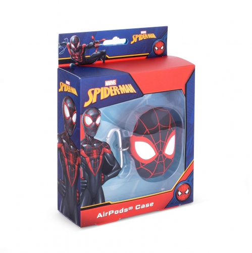 ThumbsUp! PowerSquad AirPods Case Miles Morales 3D Silikon Schwarz, Rot