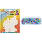 Hama Stiftplatten "Prinzessin, Pferd, Katze", im Blister für Bügelperlen midi, je x Prinzessin (258), Pferd (281) - 1 Stück (00004585)