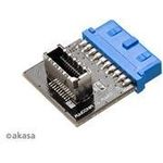 Akasa AK-CBUB51-BK Kabeladapter USB 3.0 19-pin header USB 3.1 A Blau (AK-CBUB51-BK)
