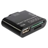 Delock Mobile Connecting Kit USB+Card Reader (Samsung Tablet) black Delock (65358)