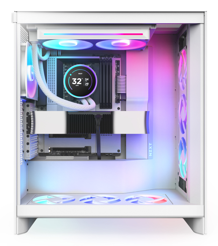 NZXT Kraken Elite 280 RGB Prozessor-Flüssigkeitskühlung mit LCD-Display 2x 140 mm Mattes Weiß