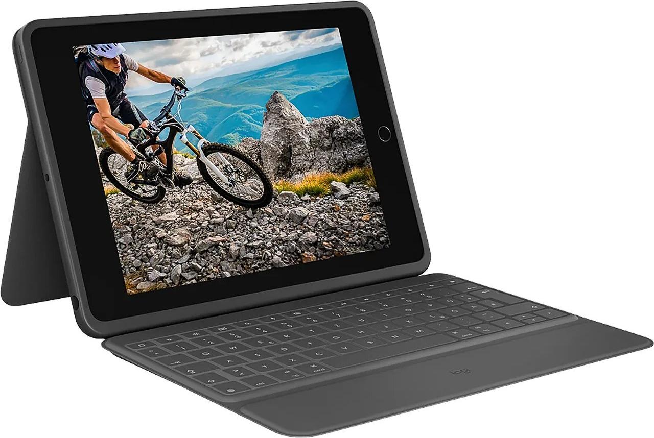 Logitech Rugged Folio Tastatur-Case 10,2" iPad QWERTZ Smart Connector Graphit
