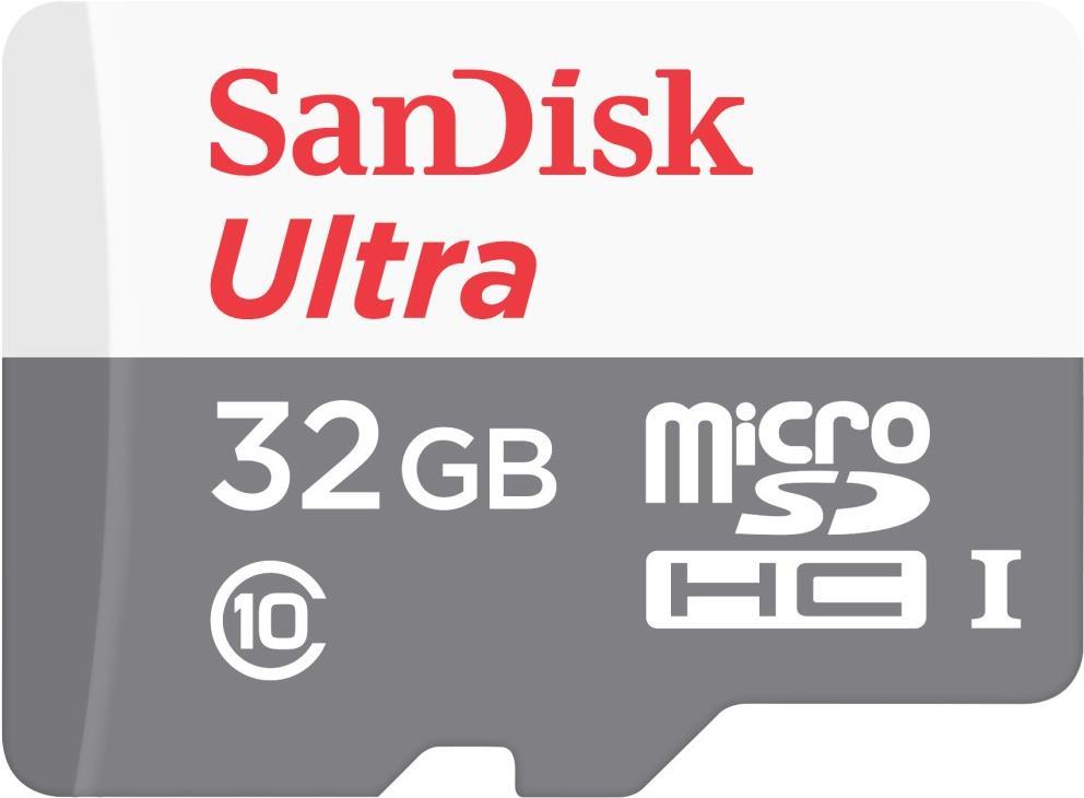 SanDisk Ultra Flash-Speicherkarte (microSDHC/SD-Adapter inbegriffen) (SDSQUNR-032G-GN3MA)